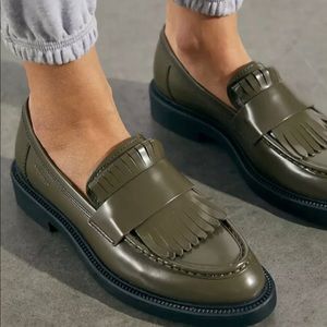 Free People Vagabond Kiltie green loafers 39/9